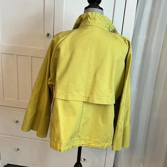 MARLA WYNNE NWOT Pear Green Twill Tent Jacket, Size S - Picture 6 of 11